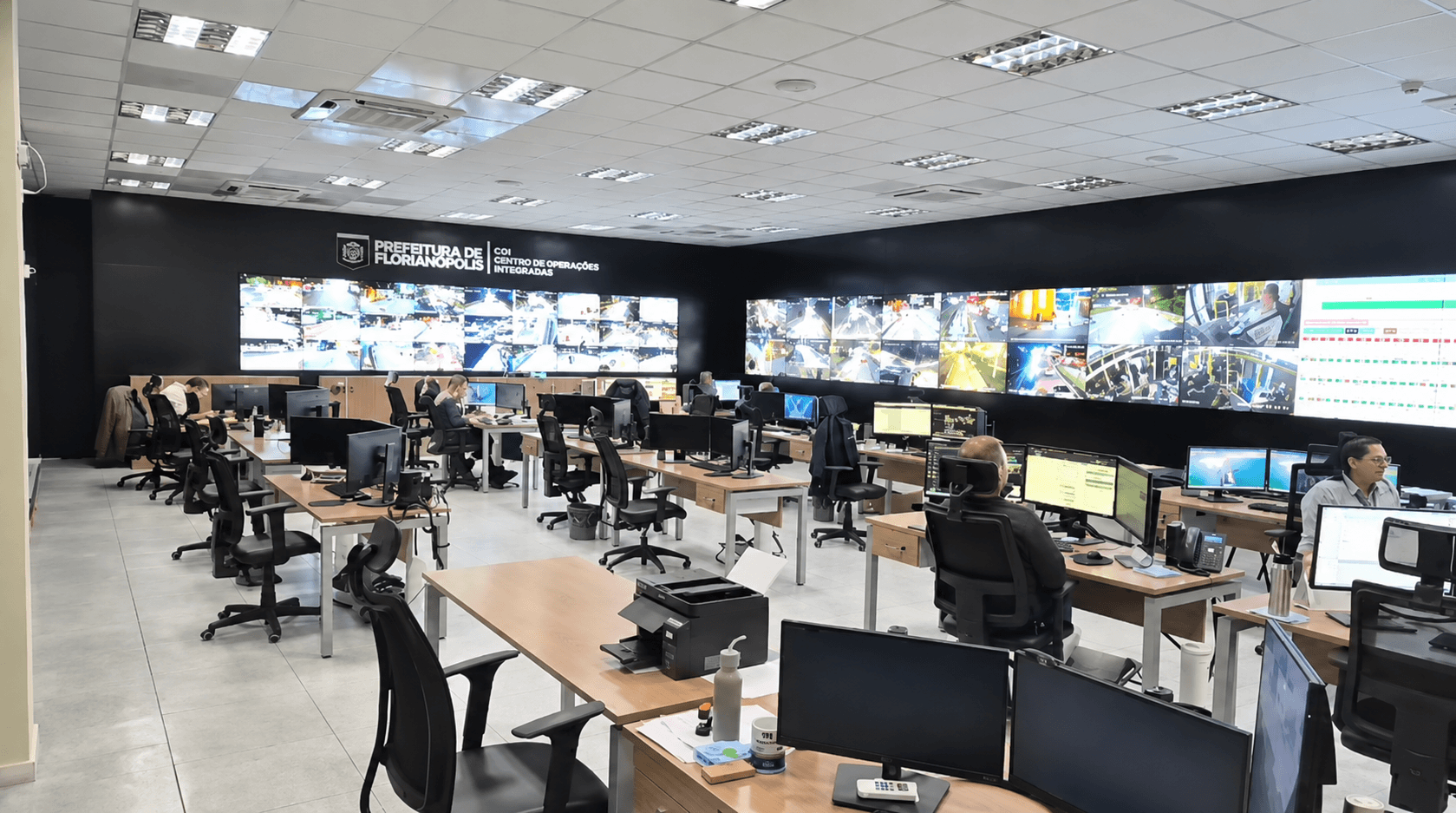 Segurança pública com Video Wall WallControl PRO